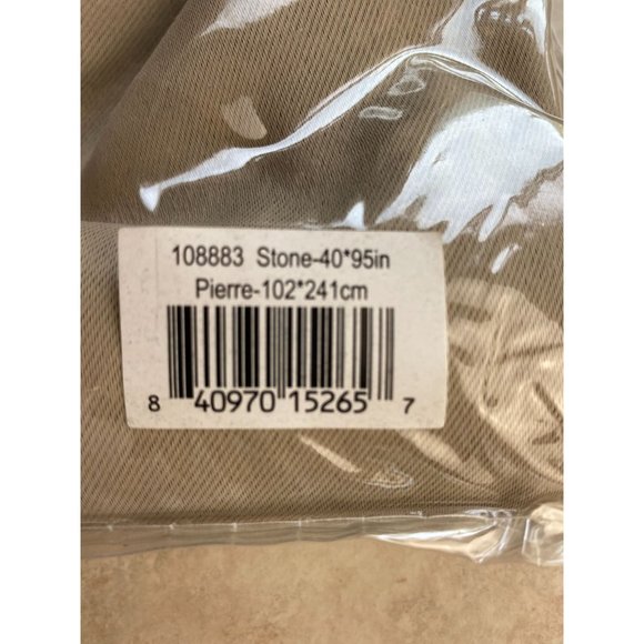 Pierre Single Blackout Grommet Panel Curtain Stone 40" x 95" - Picture 5 of 5